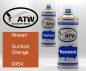 Preview: Nissan, Sunbird Orange, 006X: 400ml Sprühdose + 400ml Klarlack - Set, von ATW Autoteile West.